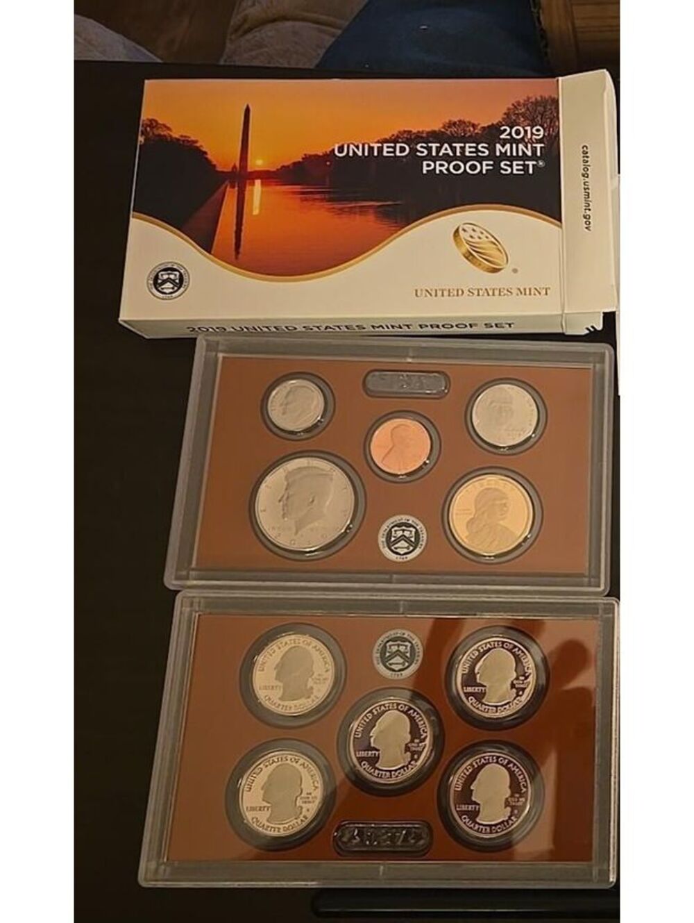 2019 United States Mint Proof Set with Coins and Original Packaging No W-Cent